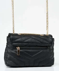 Bolso Acolchado Cierre Boton Efecto