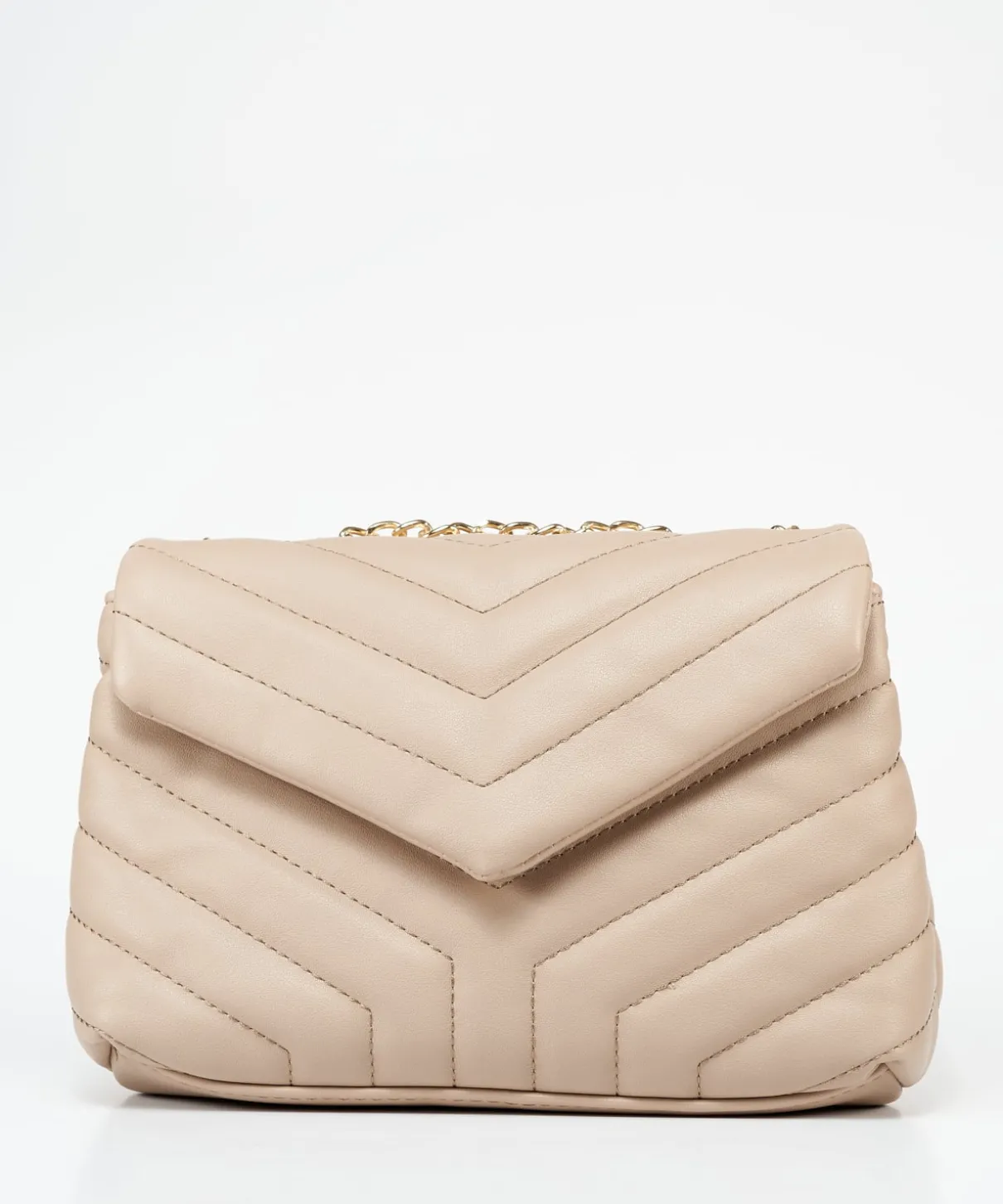 Bolso Acolchado Cierre Boton Efecto