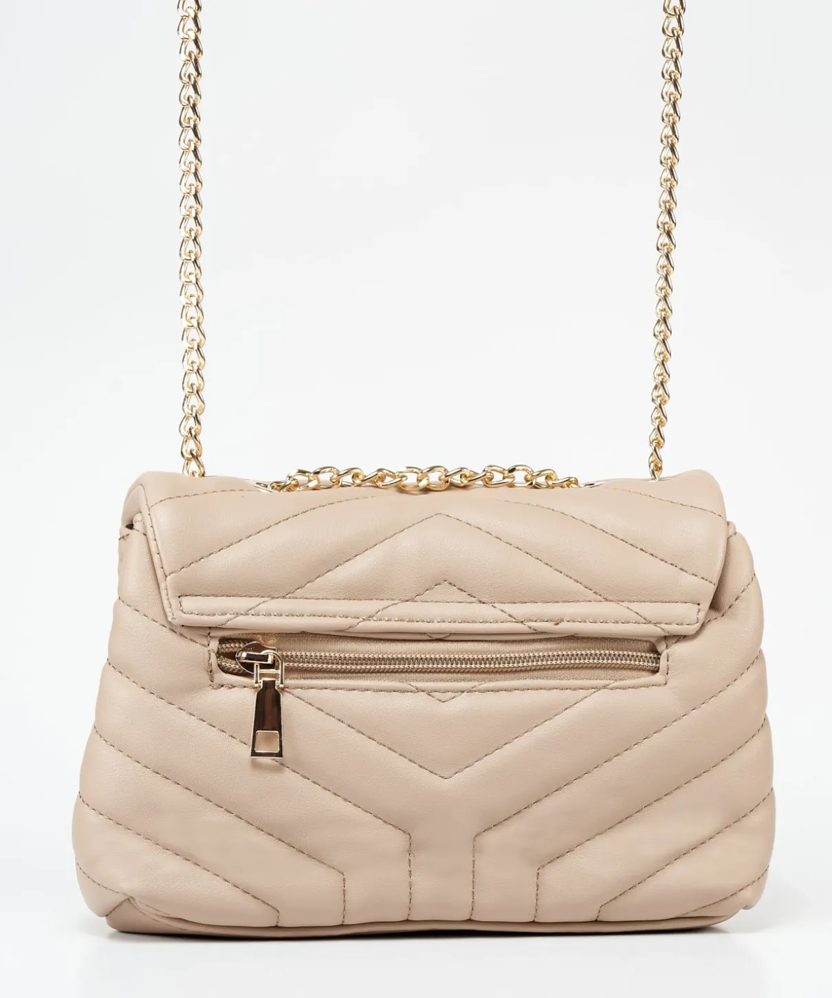 Bolso Acolchado Cierre Boton Efecto