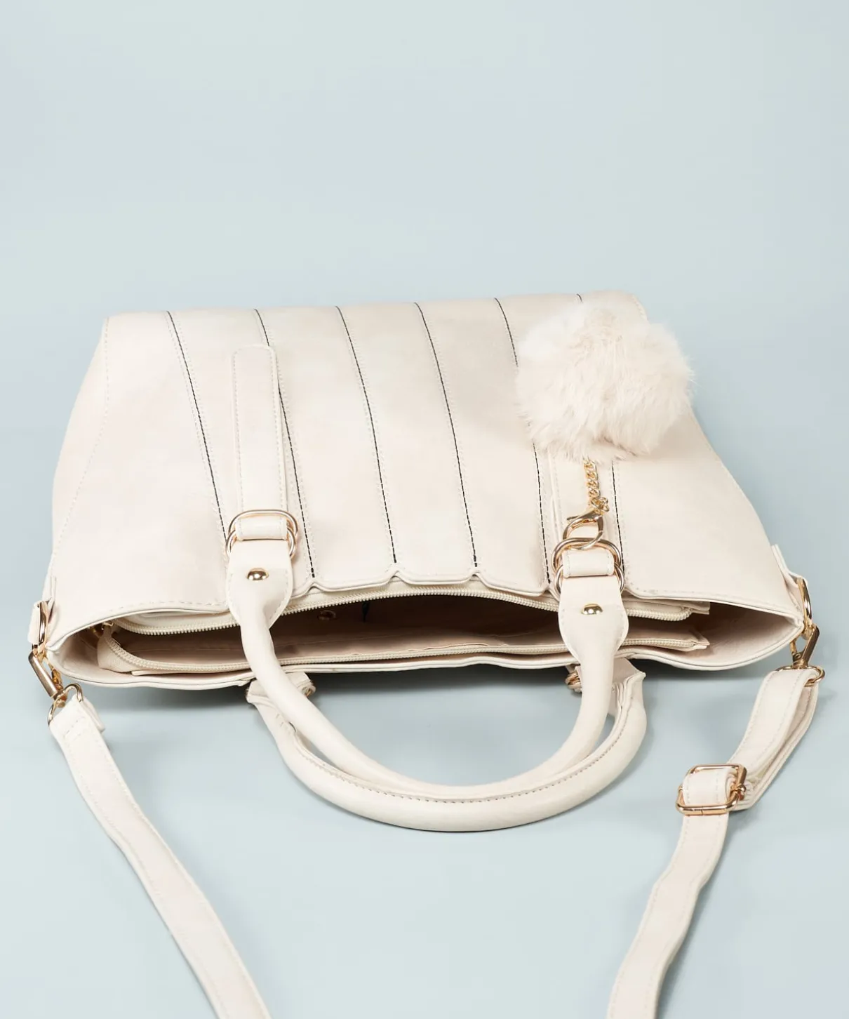 Bolso Bordados Rayas Efecto
