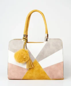 Bolso Shopper Detalle Bordados Y Borlas