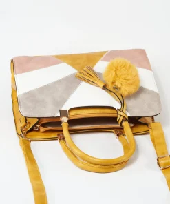 Bolso Shopper Detalle Bordados Y Borlas