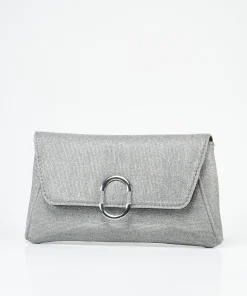 Bolso Solapa Pieza Metalica Efecto
