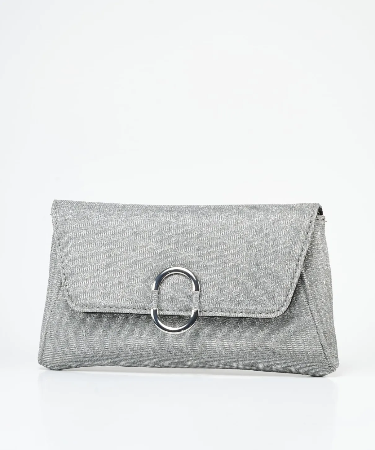 Bolso Solapa Pieza Metalica Efecto
