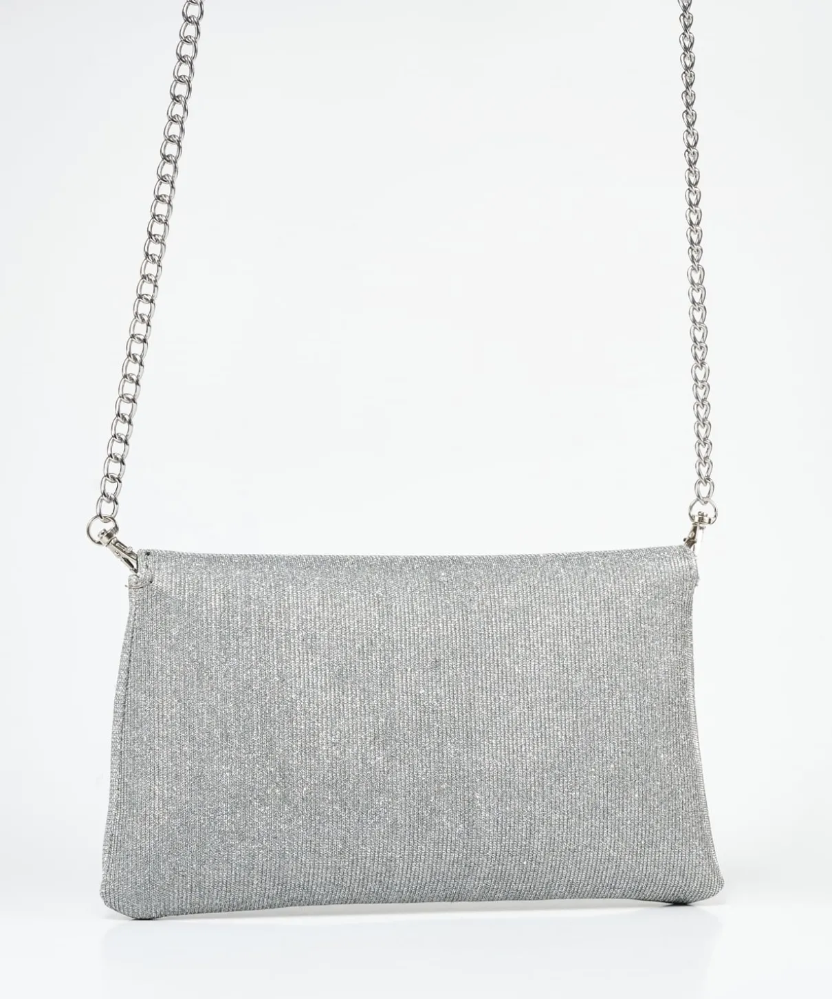 Bolso Solapa Pieza Metalica Efecto