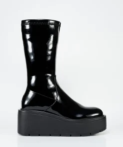 Bota Charol Plataforma Efecto