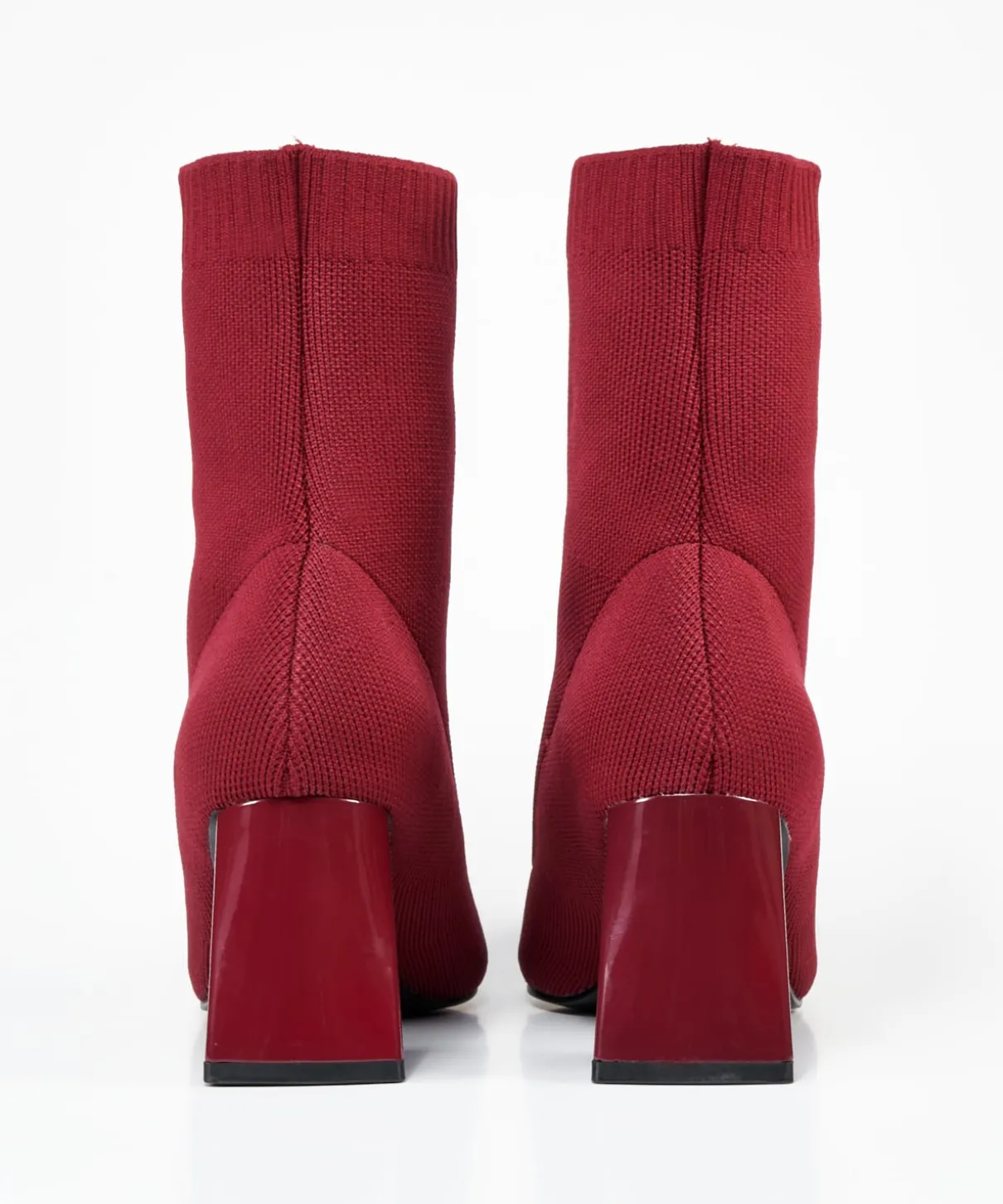 Botin Calcetin Tacón Geometrico Efecto