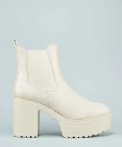 Botin Chelsea Plataforma Alta Efecto
