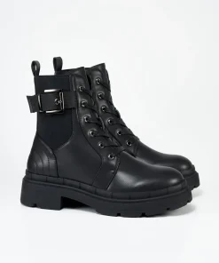 Botin Cordon Y Hebilla Efecto
