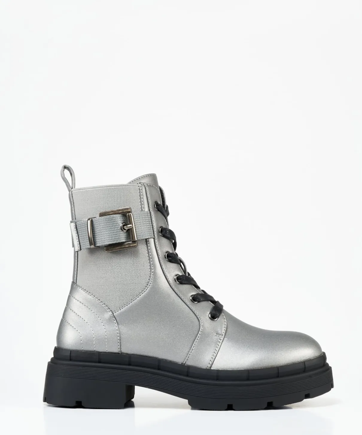 Botin Cordon Y Hebilla Efecto