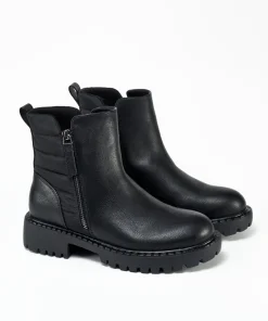 Botin Cremallera Combinada Efecto
