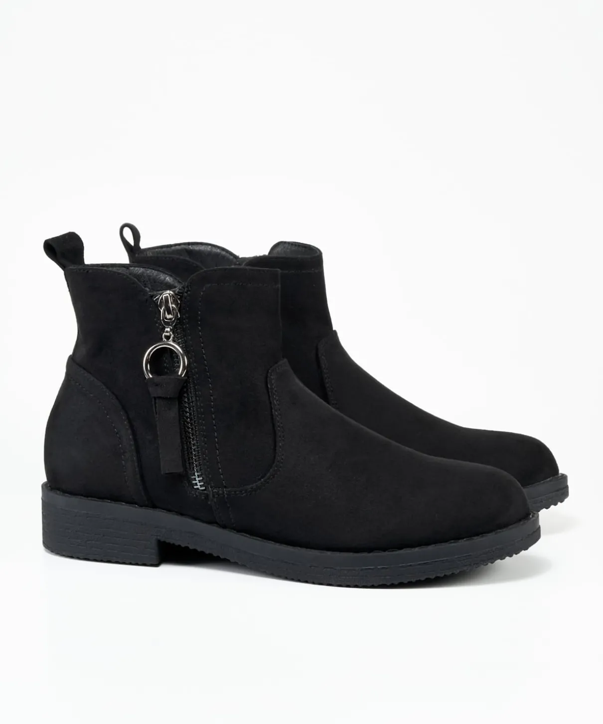 Botin Detalle Cremallera Efecto