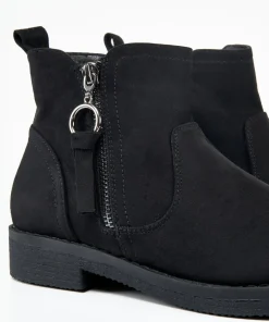 Botin Detalle Cremallera Efecto