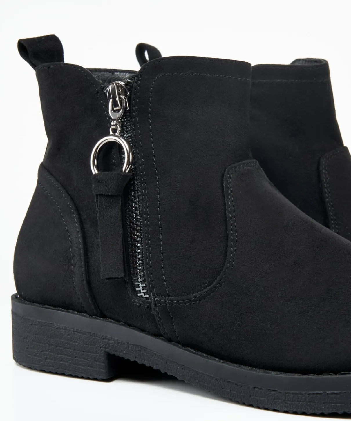 Botin Detalle Cremallera Efecto