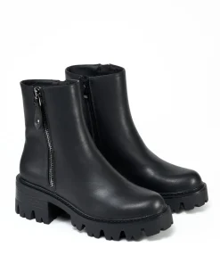 Botin Detalle Cremallera Efecto