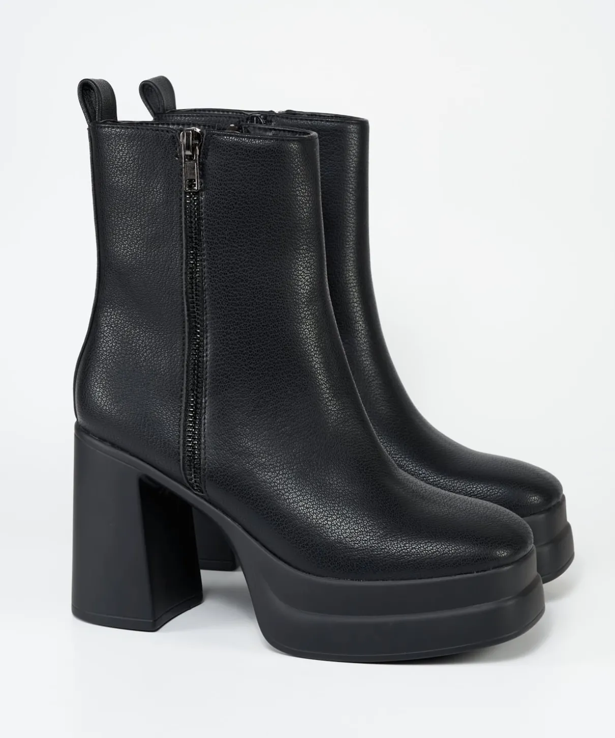 Botin Plataforma Detalle Cremallera Efec