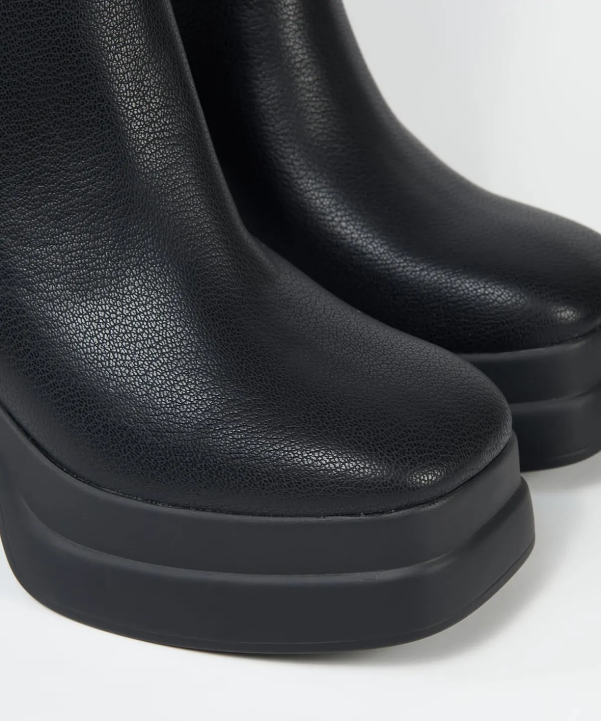 Botin Plataforma Detalle Cremallera Efec