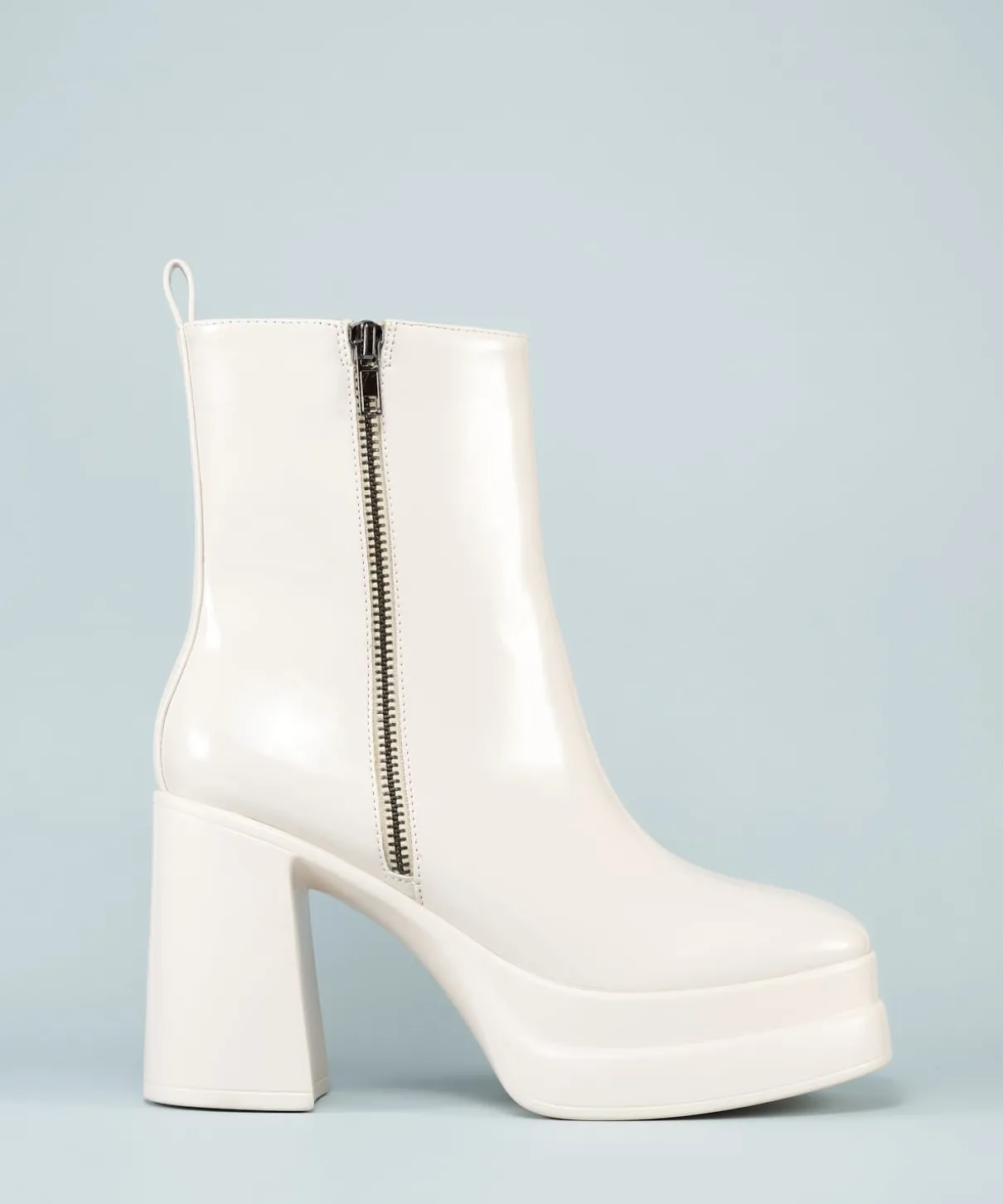 Botin Plataforma Detalle Cremallera Efec