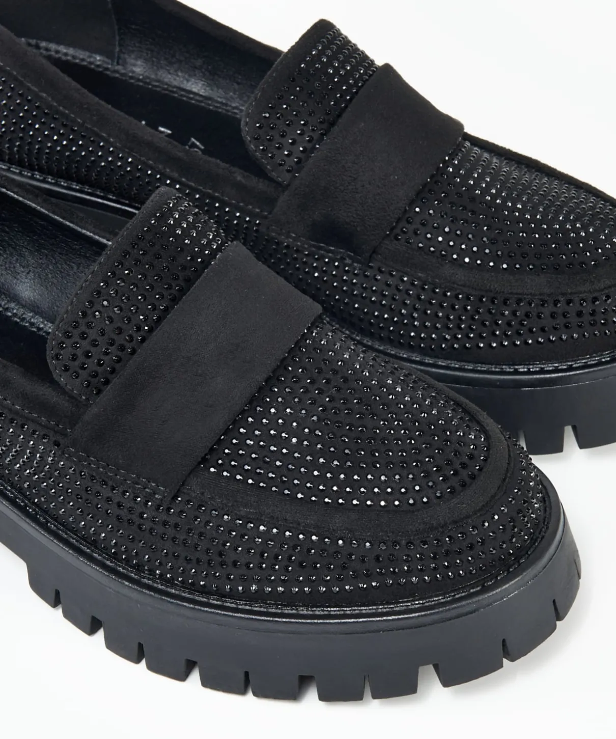 Mocasin Detalle Strass Efecto