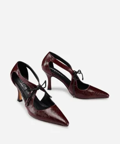 Sandalia Cerrada Cordones Efecto