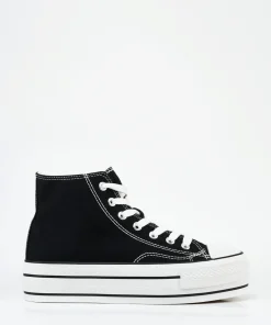 Zapatilla Abotinada Cordones Efecto