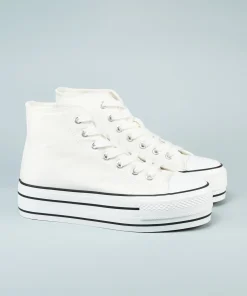 Zapatilla Abotinada Cordones Efecto