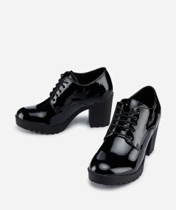 Zapato Tacón Cordones Efecto