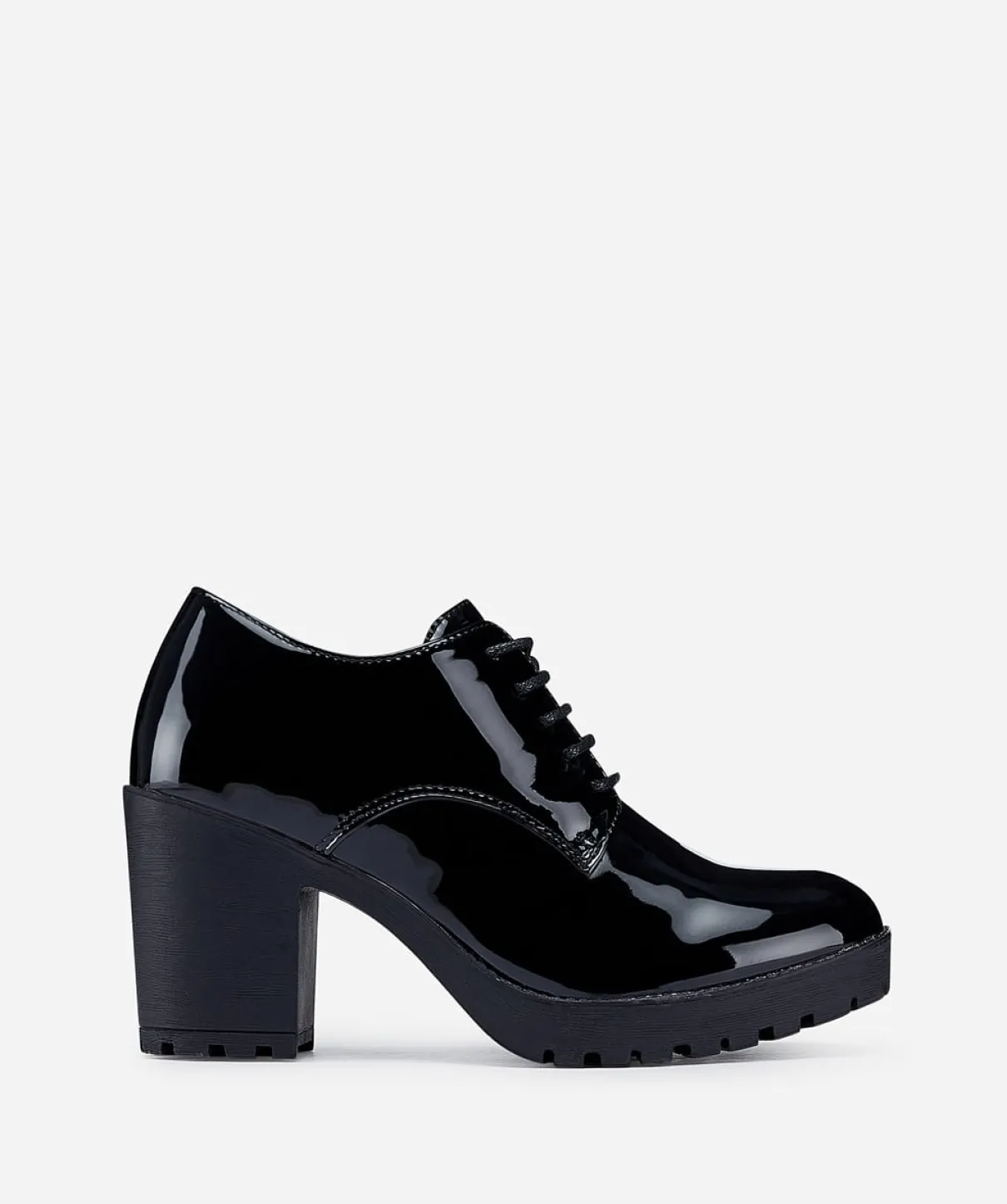 Zapato Tacón Cordones Efecto